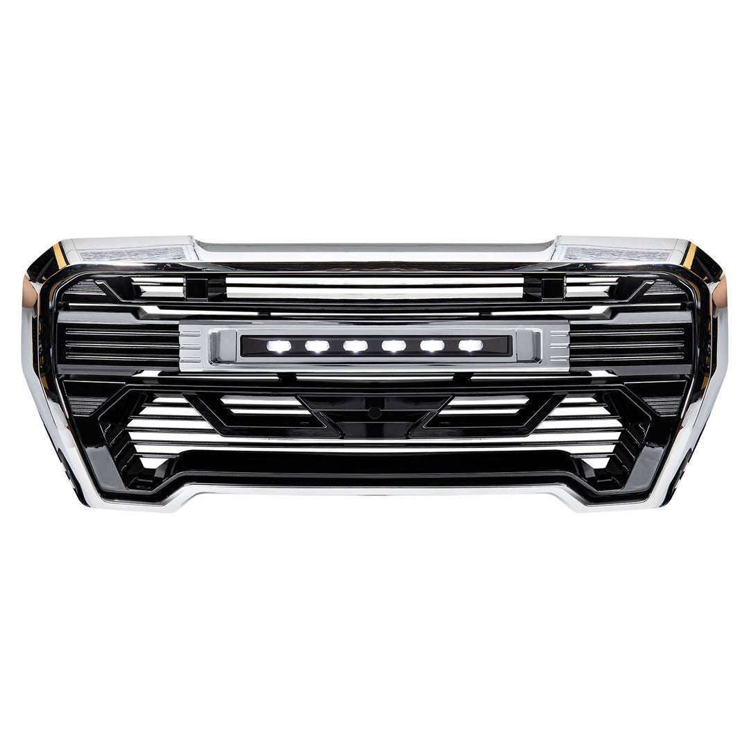 AMERICAN MODIFIED Grille w/Lights for 2019-2021 GMC Sierra 1500 Base, SLE, & SLT