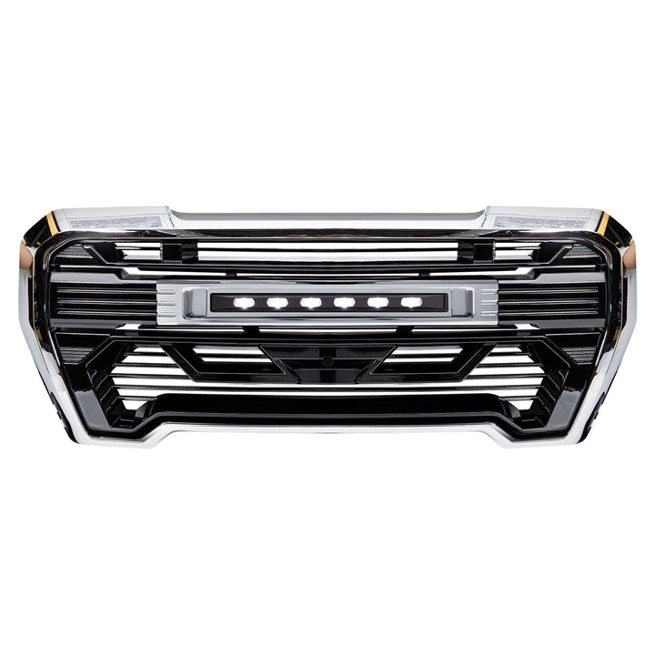 AMERICAN MODIFIED Grille w/Lights for 2019-2021 GMC Sierra 1500 Base, SLE, & SLT