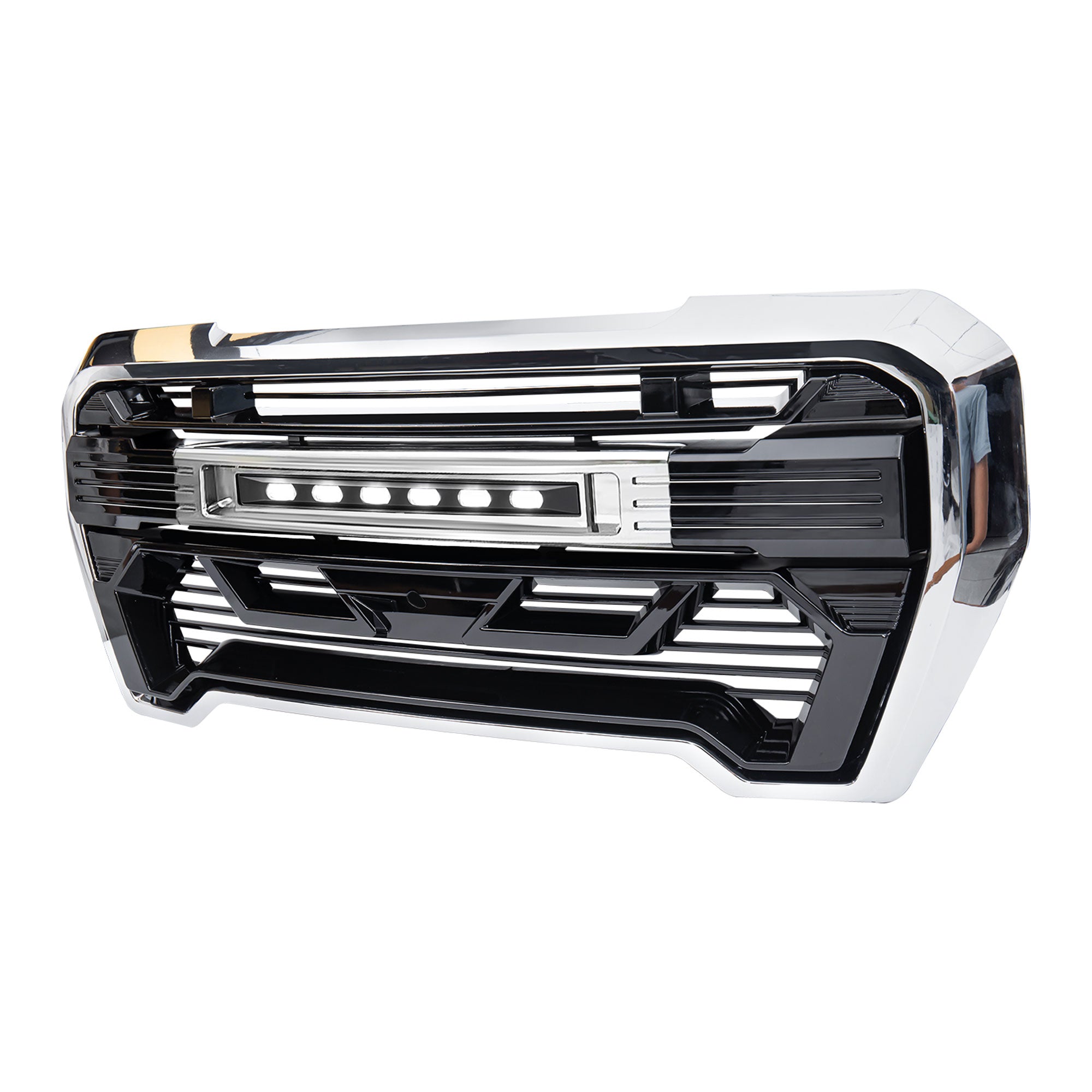 AMERICAN MODIFIED Grille w/Lights for 2019-2021 GMC Sierra 1500 Base, SLE, & SLT - VMInnovations