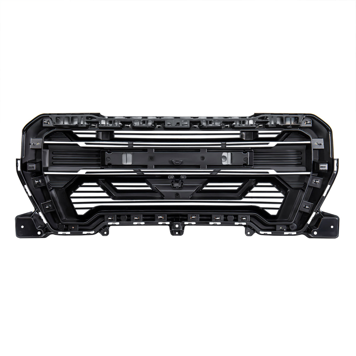 AMERICAN MODIFIED Grille w/Emblem Base, 2019-2021 GMC Sierra 1500, Matte Black