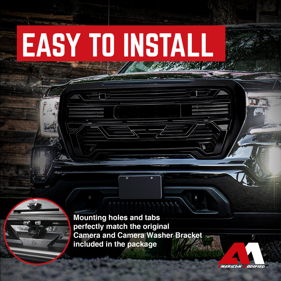 AMERICAN MODIFIED Grille w/Emblem Base, 2019-2021 GMC Sierra 1500 (Open Box) - VMInnovations