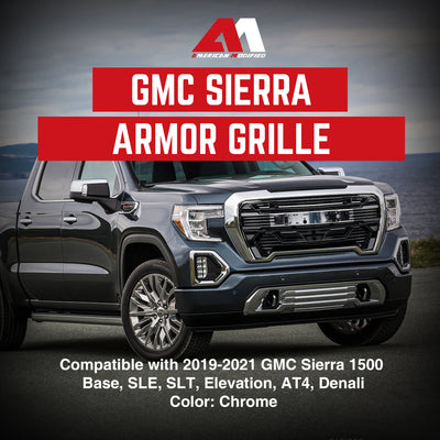 AMERICAN MODIFIED Grille w/Emblem Base for 2019-2021 GMC Sierra 1500 (Open Box)