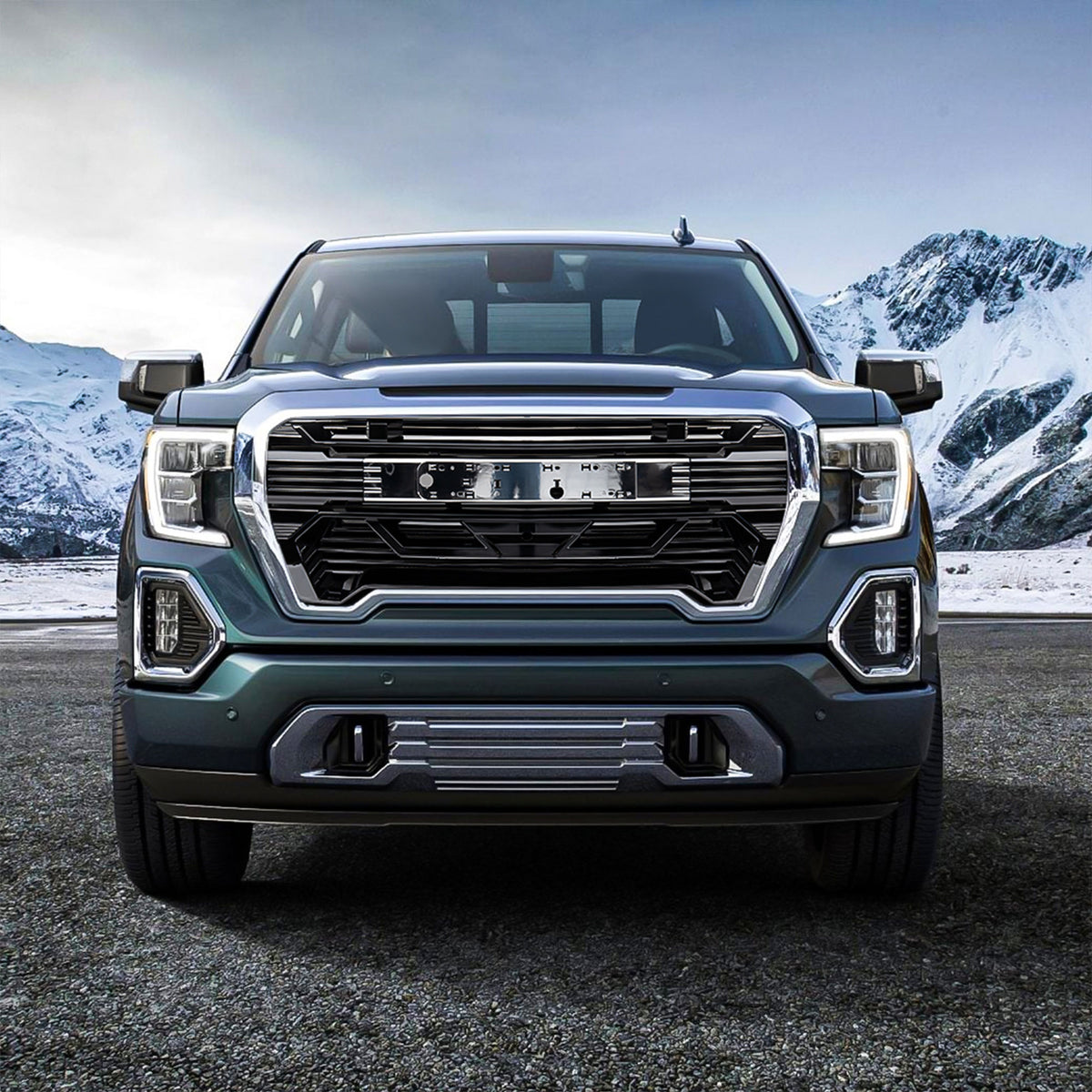 AMERICAN MODIFIED Grille w/Emblem Base for 2019-2021 GMC Sierra 1500 (Open Box)