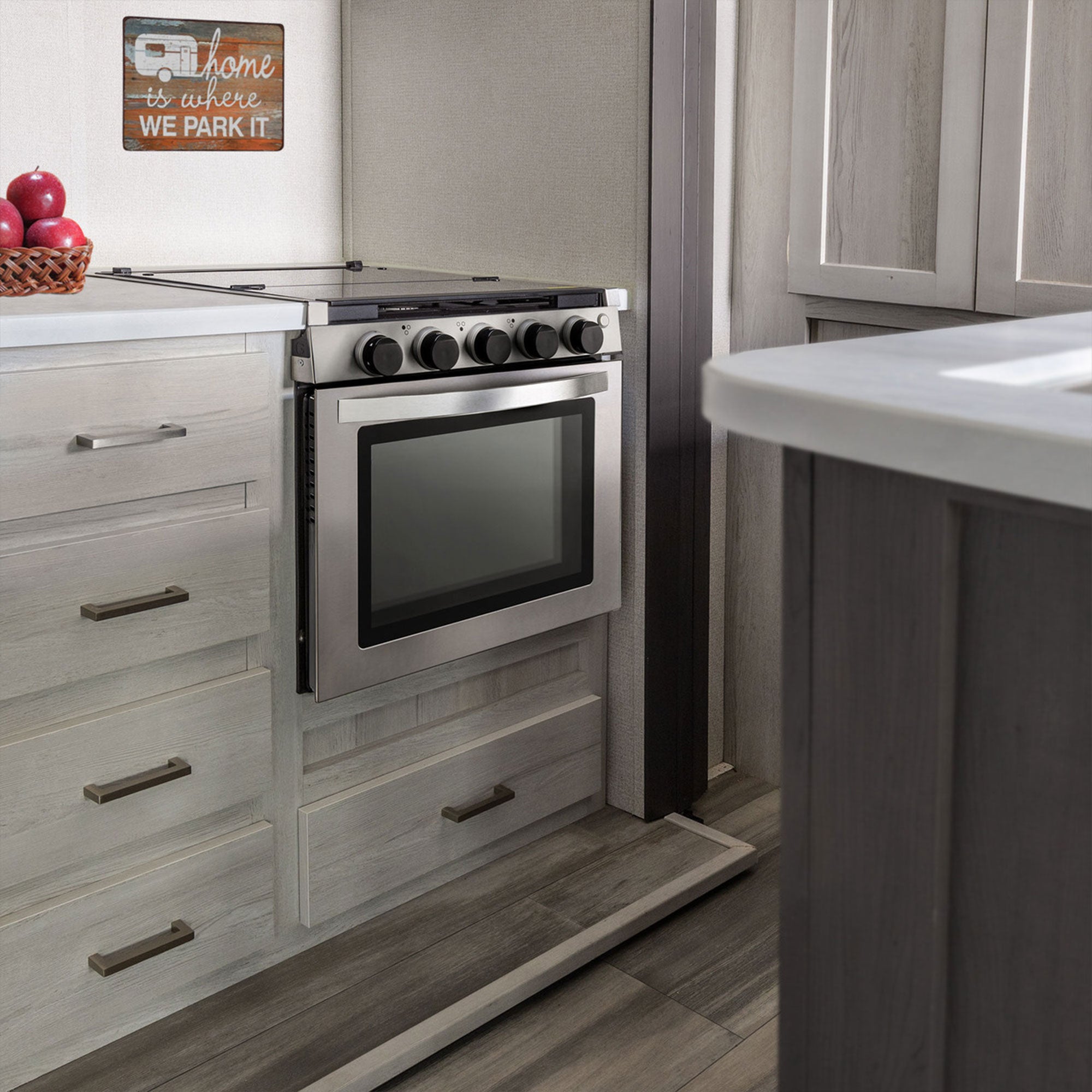 RecPro 21" Tall 3 Burner Propane RV Stove Gas Range without Range Hood, Silver - VMInnovations