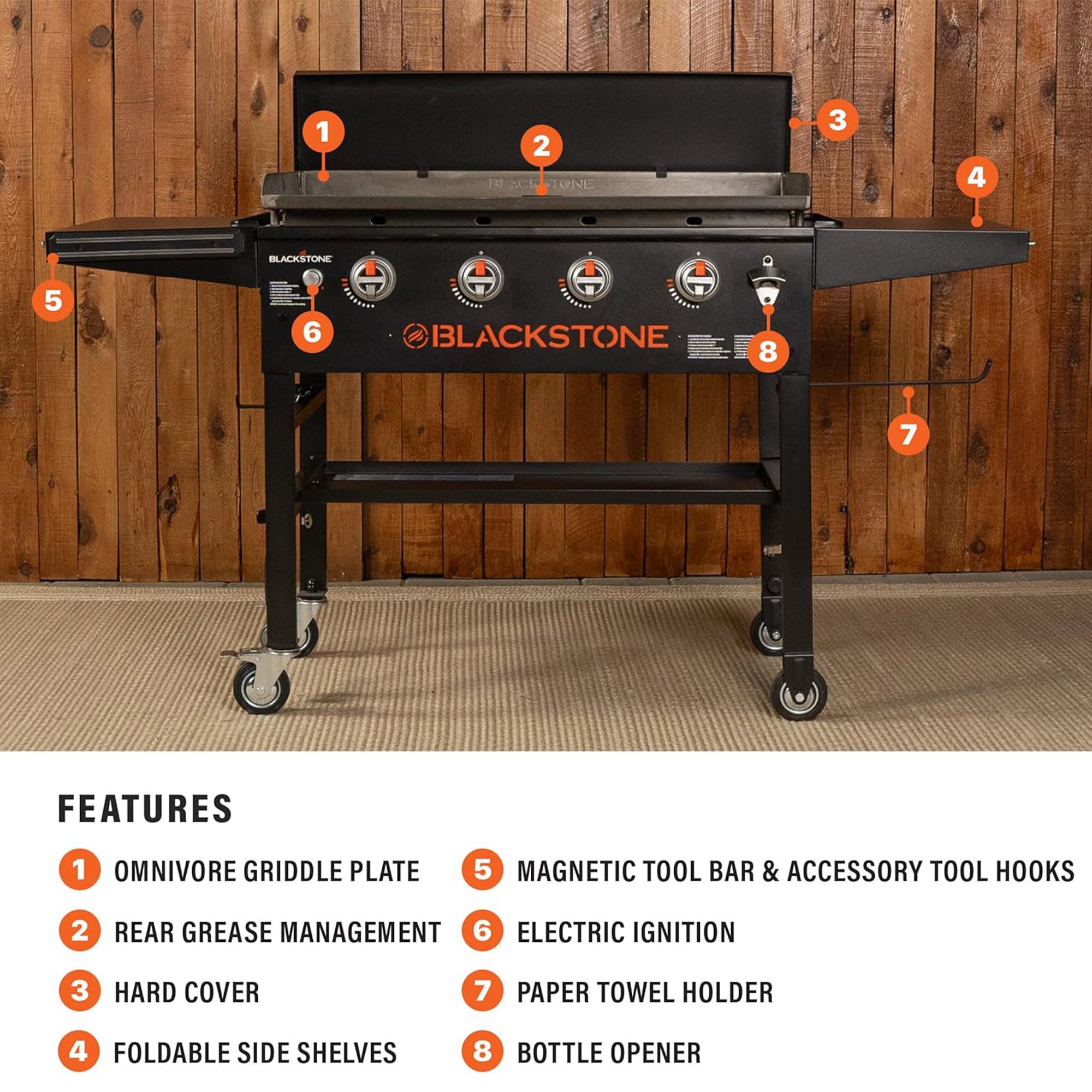 Blackstone 36" Griddle w/Cover, Propane Gas Outdoor Cooking Stove (For Parts)