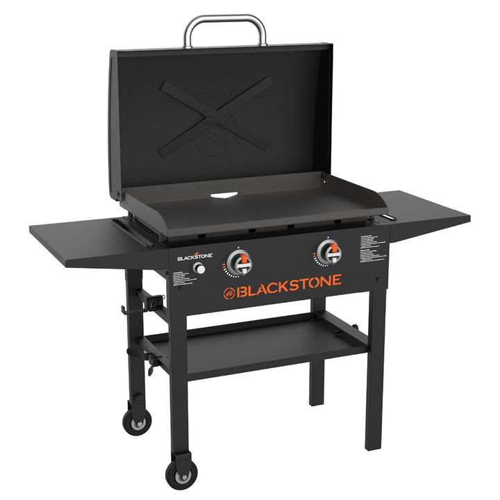 Blackstone 28" Omnivore Griddle w/X Braced Hood Propane Gas Stove, Black (Used)