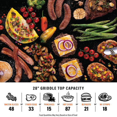 Blackstone 28" Omnivore Griddle w/X Braced Hood Propane Stove, Black (Open Box) - VMInnovations