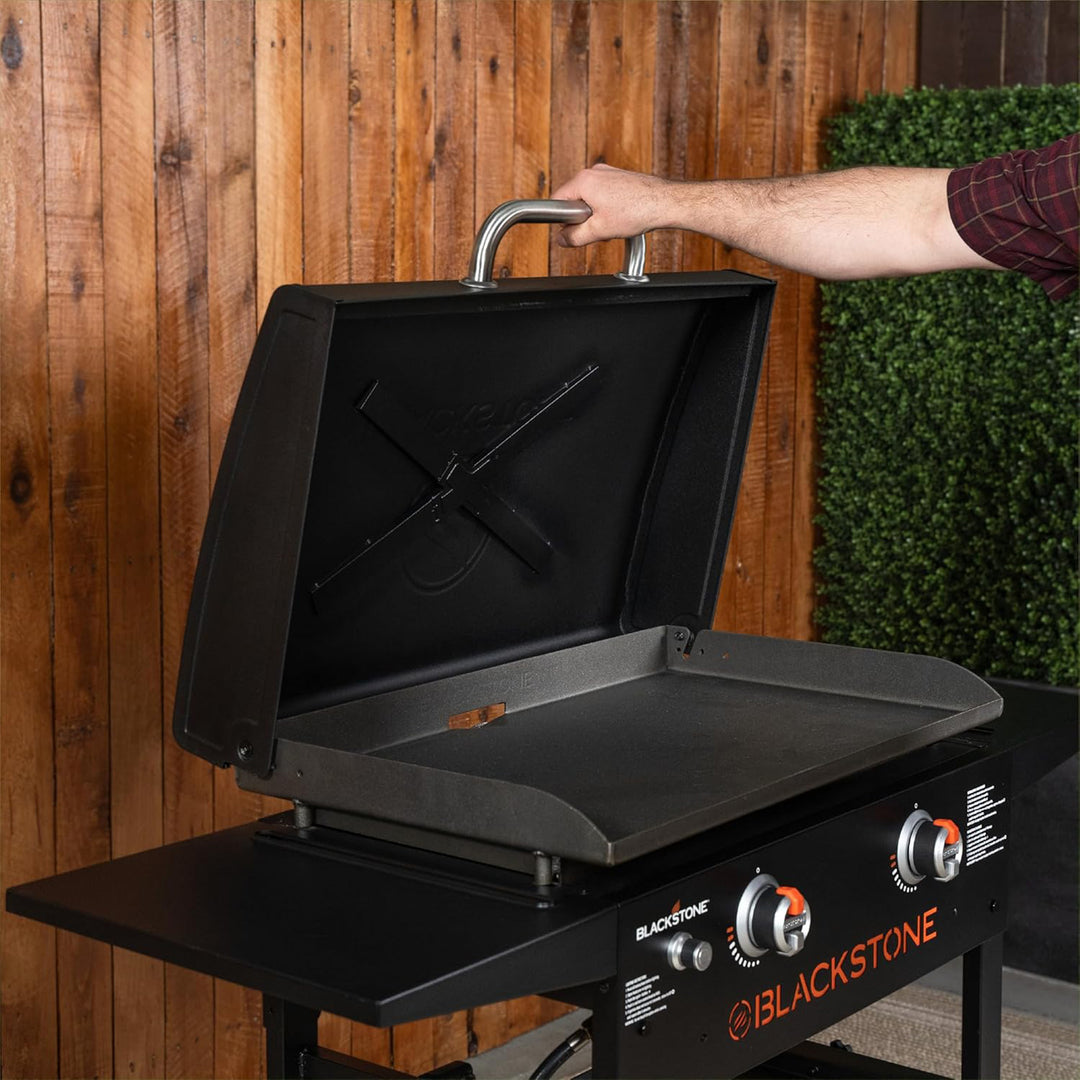 Blackstone 28" Omnivore Griddle w/X Braced Hood Stove, Black (For Parts)