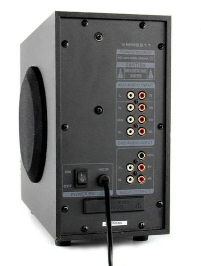 VM Audio VMHS511 500W 5.1 Home Multi Media Surround Sound Speakers System USB/SD