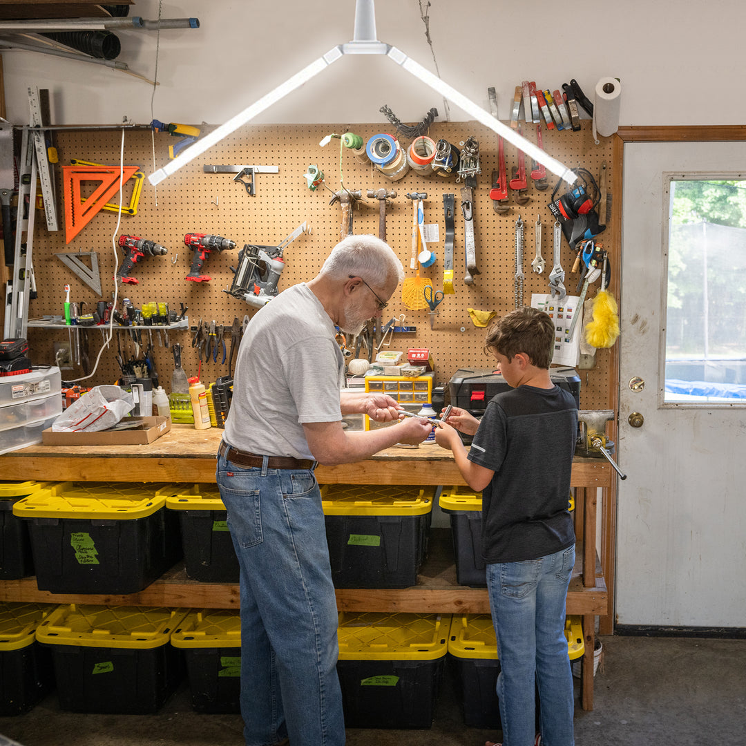 BRIGHTLIVING 6,000 Lumen LED Deformable Shop Light with Rotatable Mechanism - VMInnovations