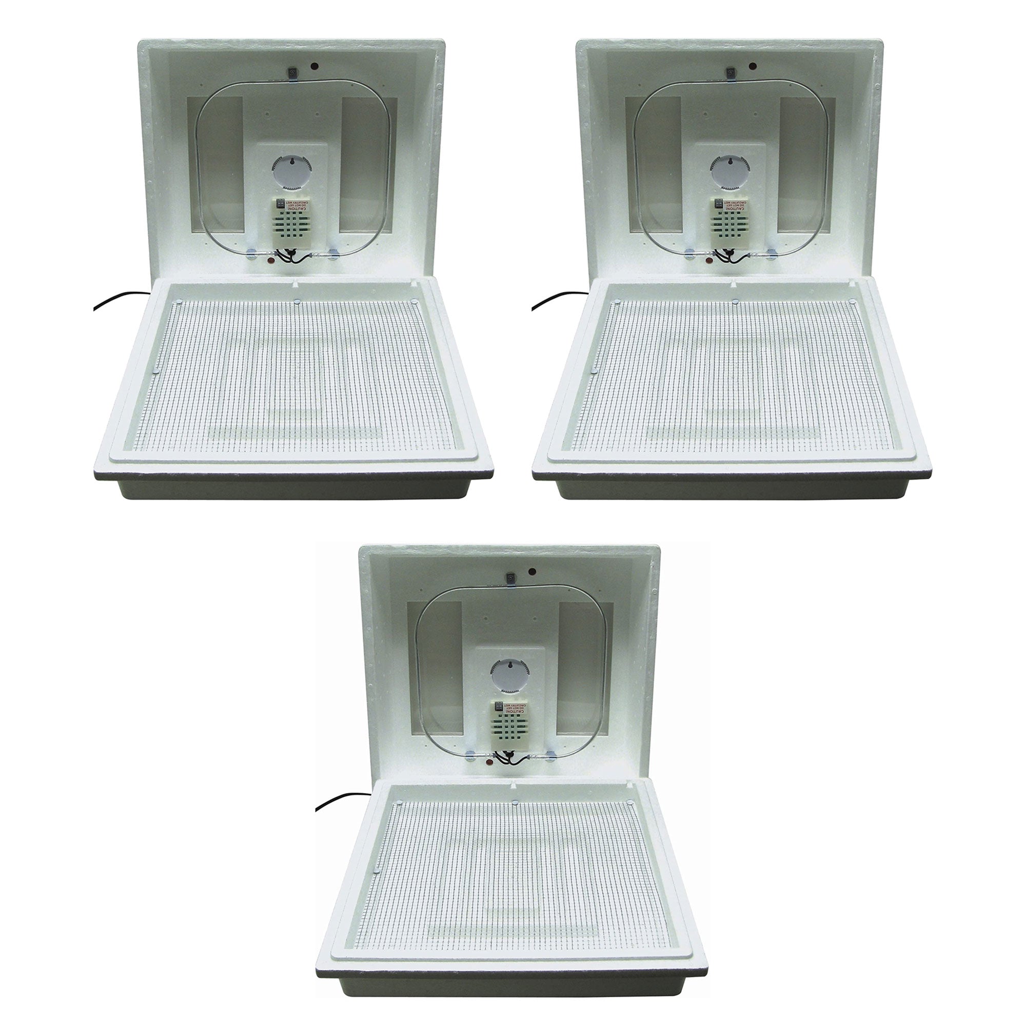 Farm Innovators 2100 Heated Still Air Incubator for 4 Dozen Eggs, White (3 Pack)