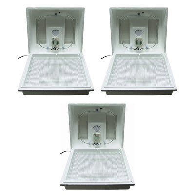 Farm Innovators 2100 Heated Still Air Incubator for 4 Dozen Eggs, White (3 Pack)
