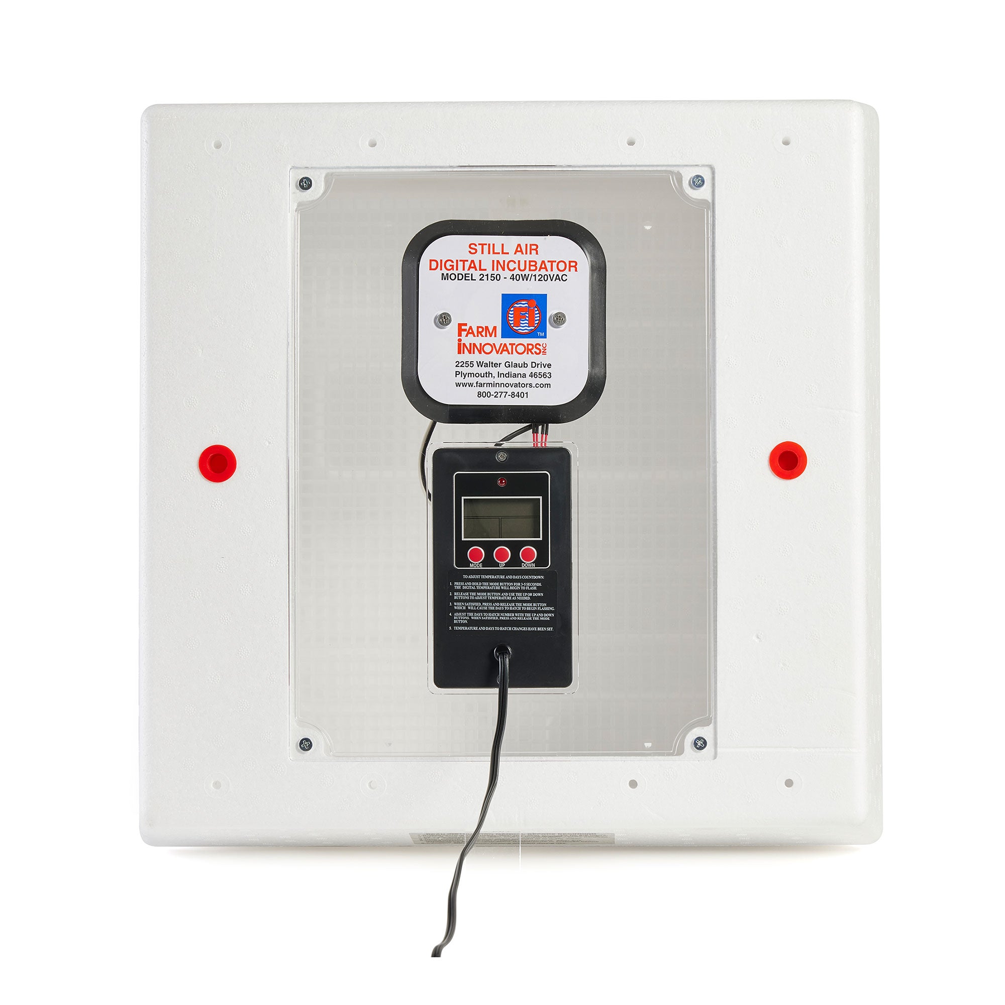 Farm Innovators 2150 Digital LCD Display Still Air Incubator w/ Window (2 Pack) - VMInnovations