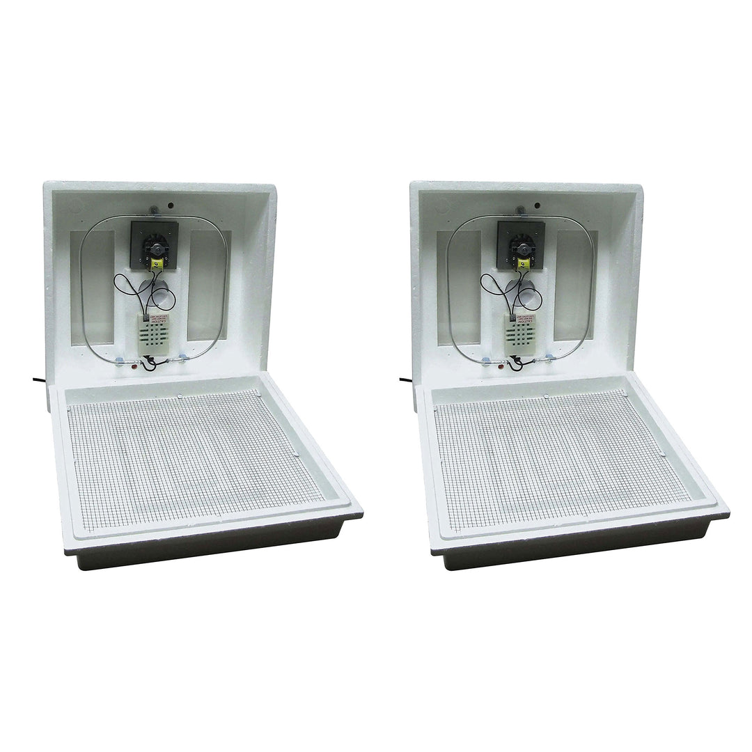Farm Innovators 40W Digital Circulated Air Incubator for Up to 4 Eggs (2 Pack)