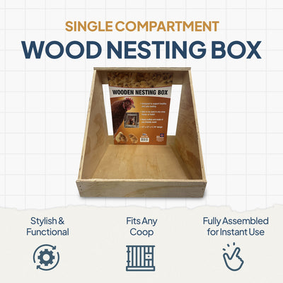 Farm Innovators Single Nesting Box for Chickens, Ducks and Birds, 3 Pack, Brown - VMInnovations