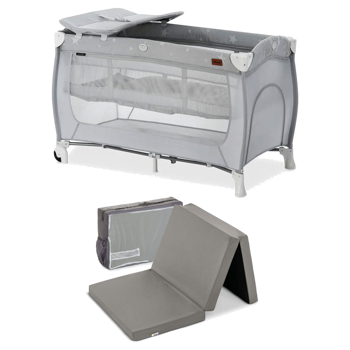 hauck Sleep N Play Center Portable Travel Cot with Foldable Portable Foam Pad