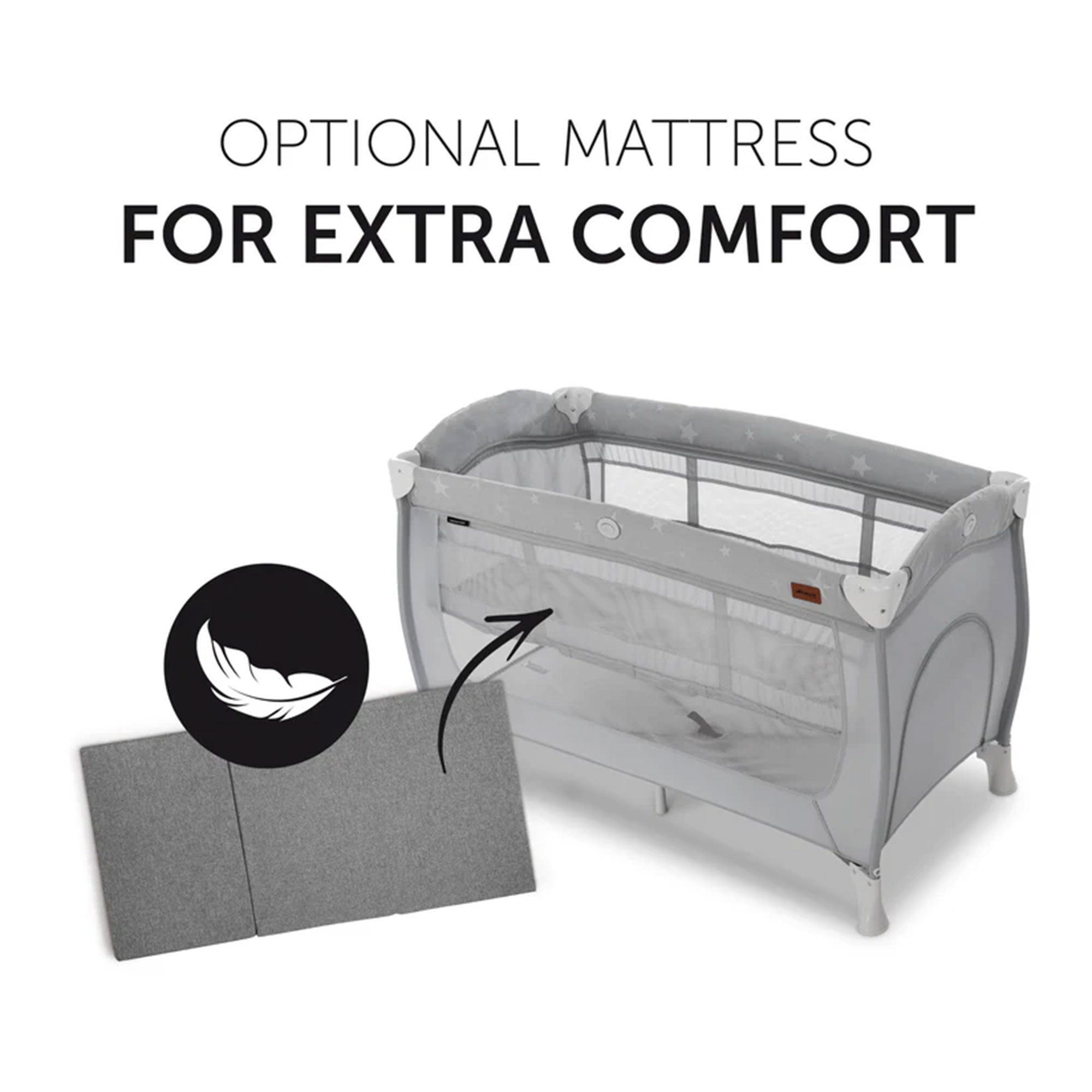 hauck Sleep N Play Center Portable Travel Cot with Foldable Portable Foam Pad