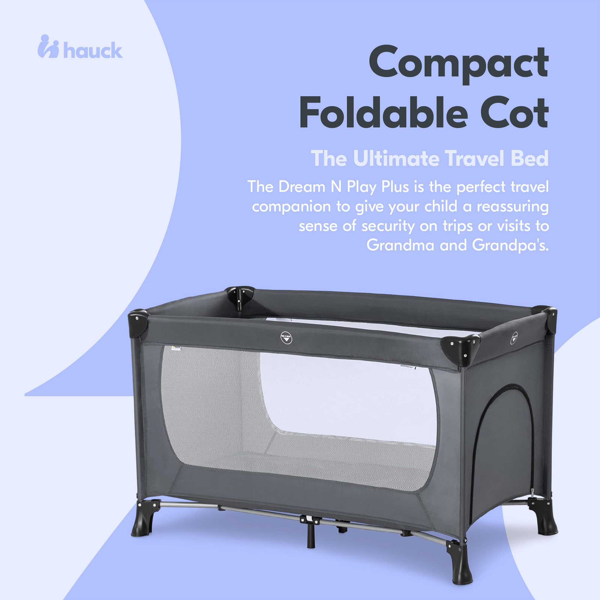 hauck Dream N Play Plus Foldable Travel Bed with Foldable Portable Foam Pad - VMInnovations