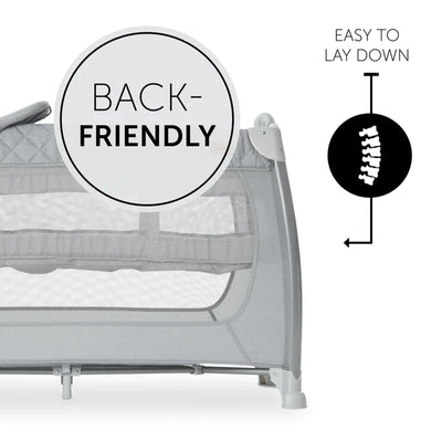 hauck Play N Relax Center Foldable Travel Bed with Foldable Portable Foam Pad