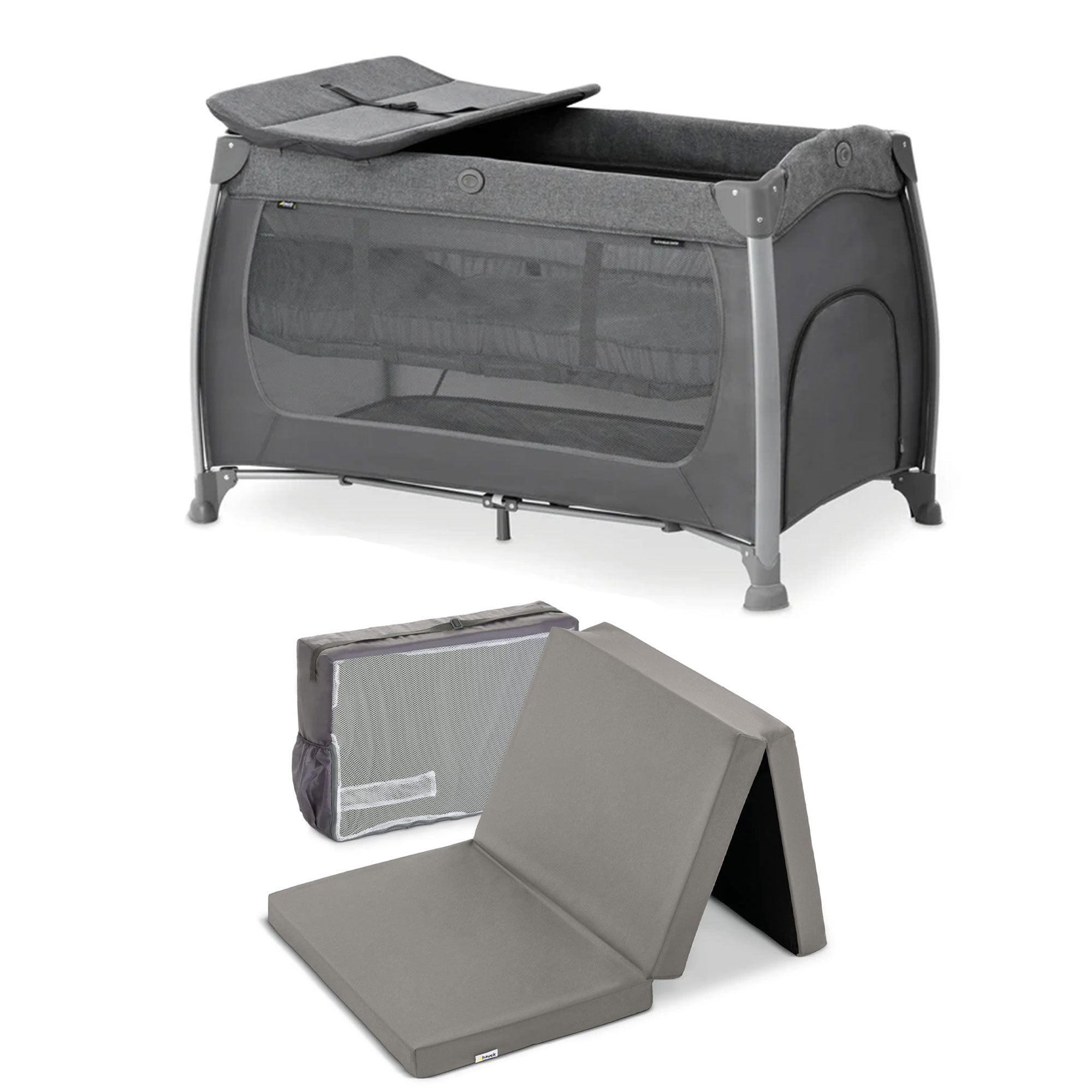 hauck Play N Relax Center Crib with Foldable Portable Foam Toddler Nap Mattress