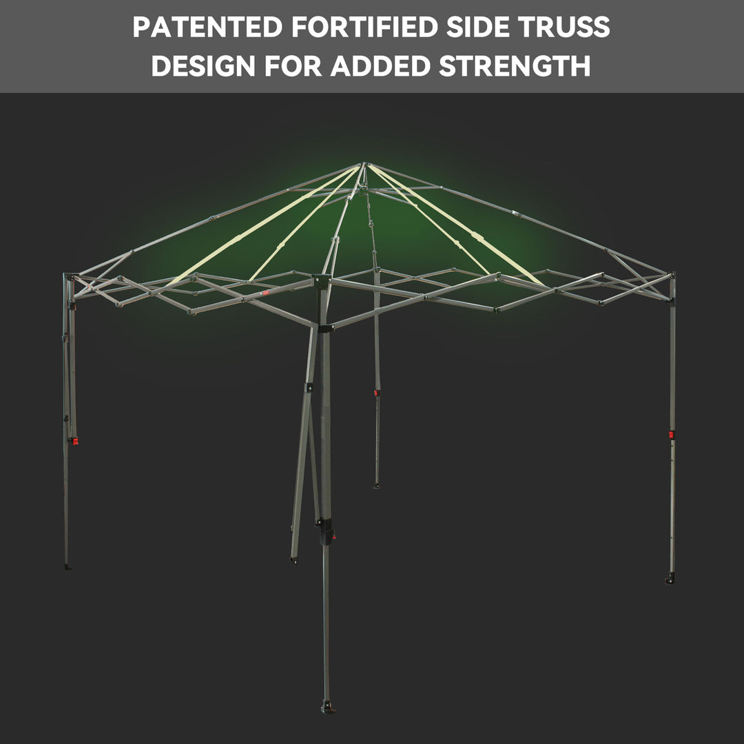 Crown Shades 10 by 10 Foot Outdoor Pop Up Canopy Tent with Easy Setup Grey(Used)