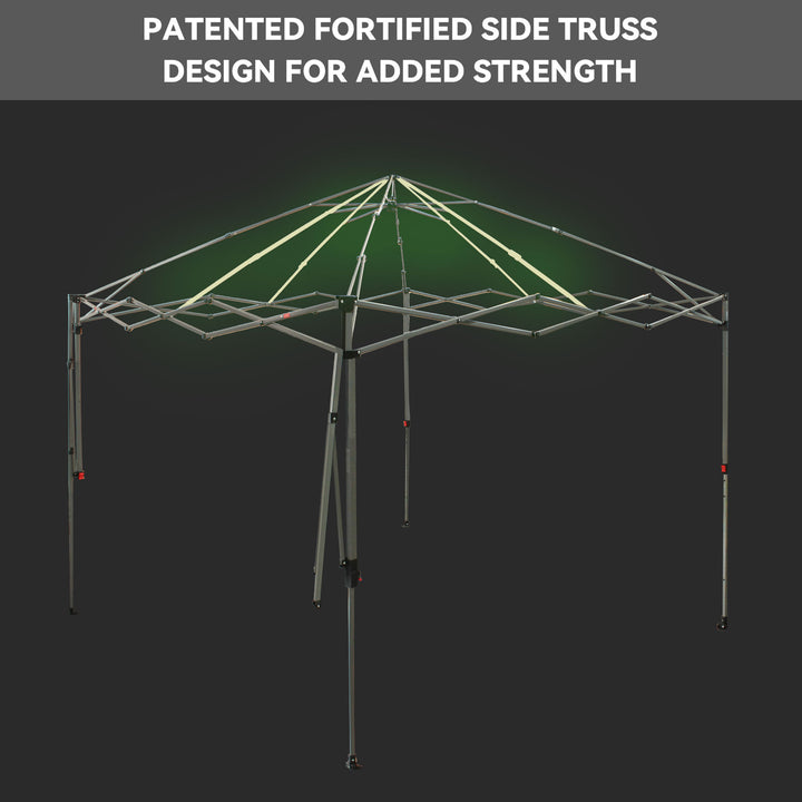 Crown Shades 10 by 10 Foot Outdoor Pop Up Canopy Tent with Easy Setup Grey(Used)