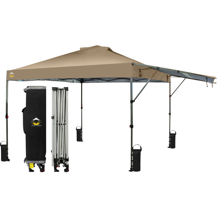 Crown Shades 10 by 10 Foot Outdoor Pop Up Canopy Tent with Easy Setup (Used)
