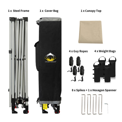 Crown Shades 10 by 10 Foot Outdoor Pop Up Canopy Tent with Easy Setup (Used) - VMInnovations