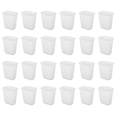 Sterilite 3 Gallon Rectangular Wastebasket Small Home Trash Bin, 24 Pack, White - VMInnovations