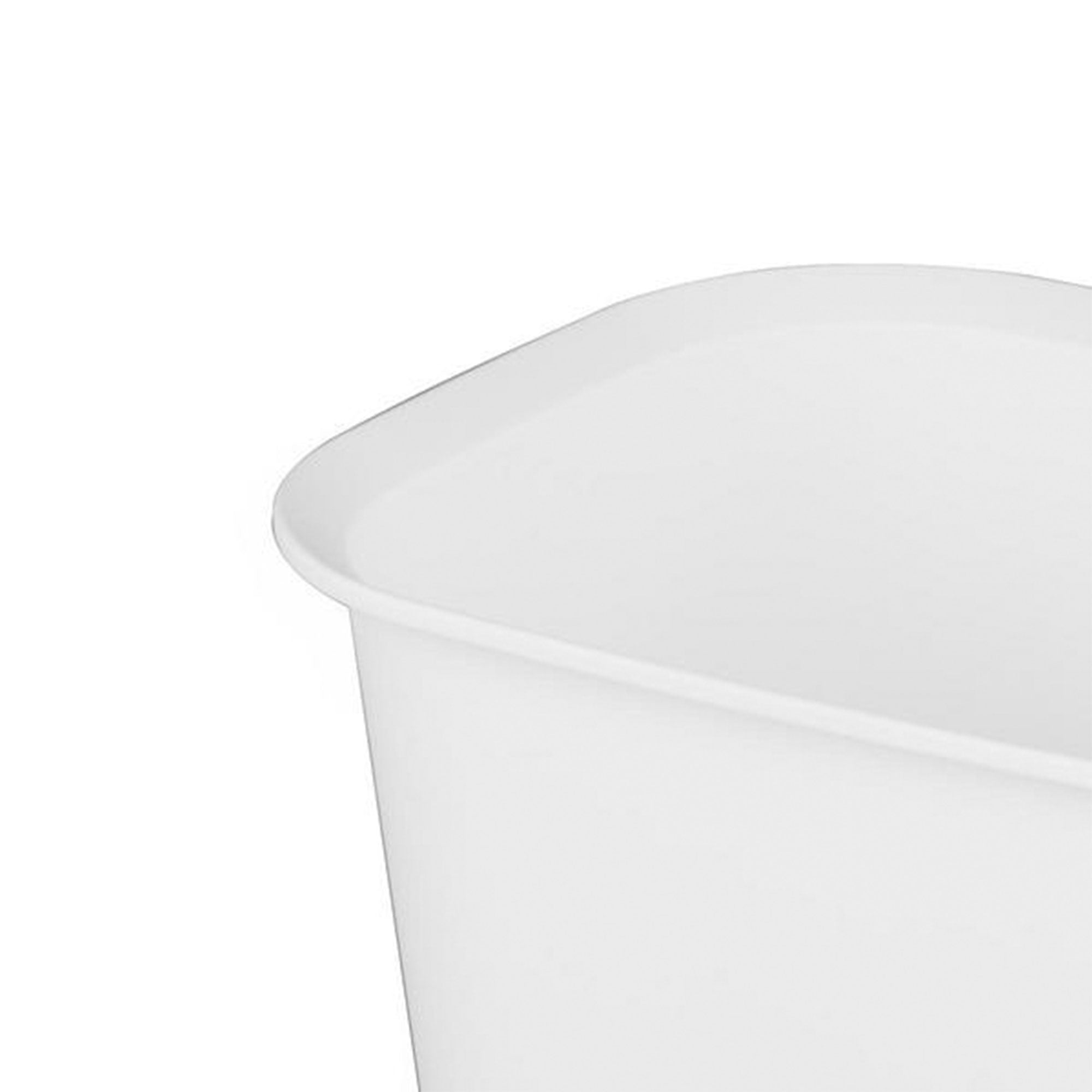 Sterilite 3 Gallon Rectangular Wastebasket Small Home Trash Bin, 24 Pack, White - VMInnovations
