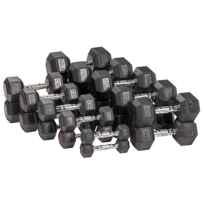 Signature Fitness Hex Dumbbells Strength Training Workout Equipment Set, 150 lbs