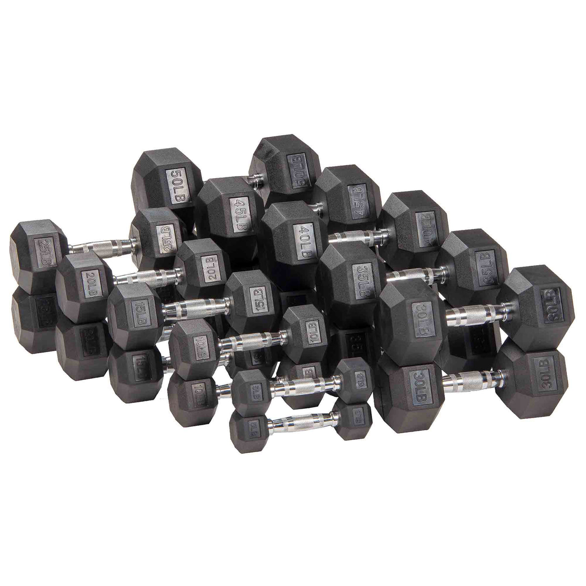 Signature Fitness Hex Dumbbells Strength Training Workout Equipment Set, 150 lbs