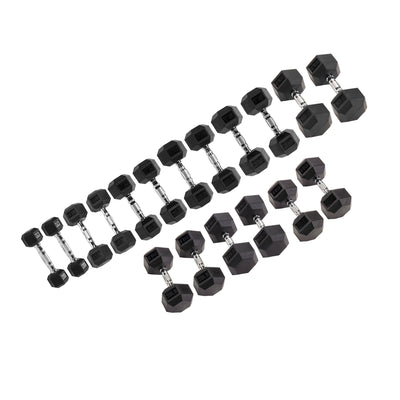 Signature Fitness Hex Dumbbells Strength Training Workout Equipment Set, 450 lbs