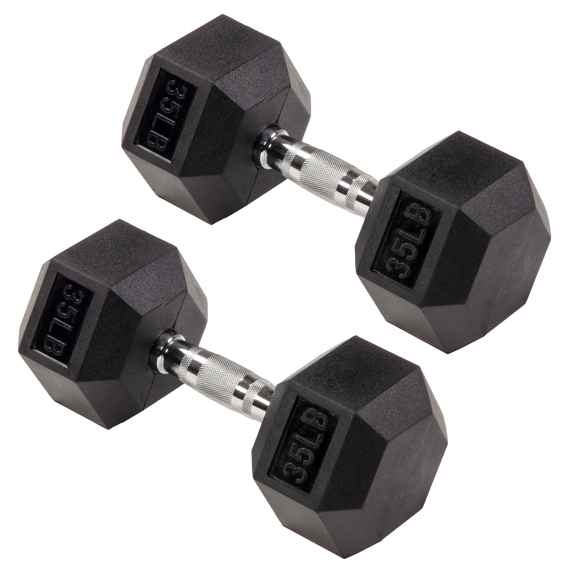 Signature Fitness Hex Dumbbells Strength Training Workout Equipment Set, 450 lbs