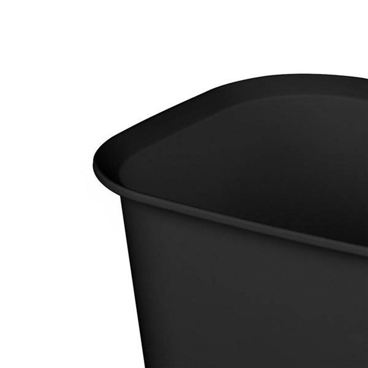 Sterilite 3 Gallon Rectangular Wastebasket Small Home Trash Bin, 16 Pack, Black