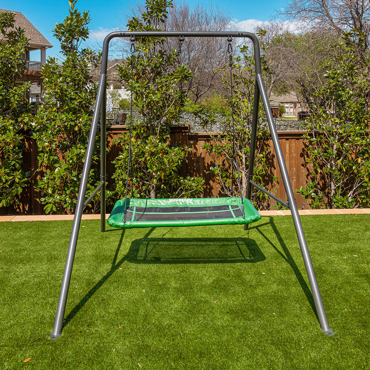 gobaplay Outdoor Swing Set Frame with Bars & gobaplay Rectangle Swing Platform