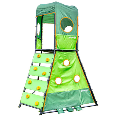 gobaplay 8.5 Foot Tall 3 Kid Capacity Large Climbing Tower w/ 3 Climbing Levels