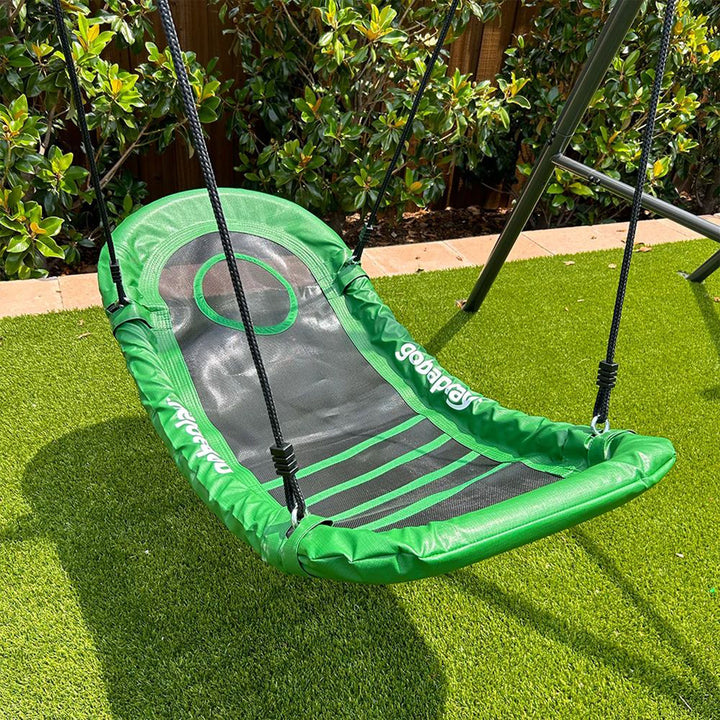 gobaplay Outdoor Swing Set Frame with Bars & gobaplay Boat Swing Platform Saucer