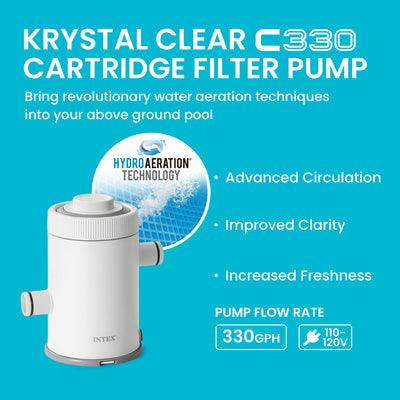 INTEX Cartridge Filter Pump for Above Ground Pools, Pump Flow Rate (Open Box) - VMInnovations
