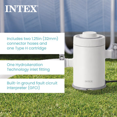 INTEX C330 Cartridge Filter Pump for Above Ground Pools, 330 GPH Pump Flow Rate - VMInnovations