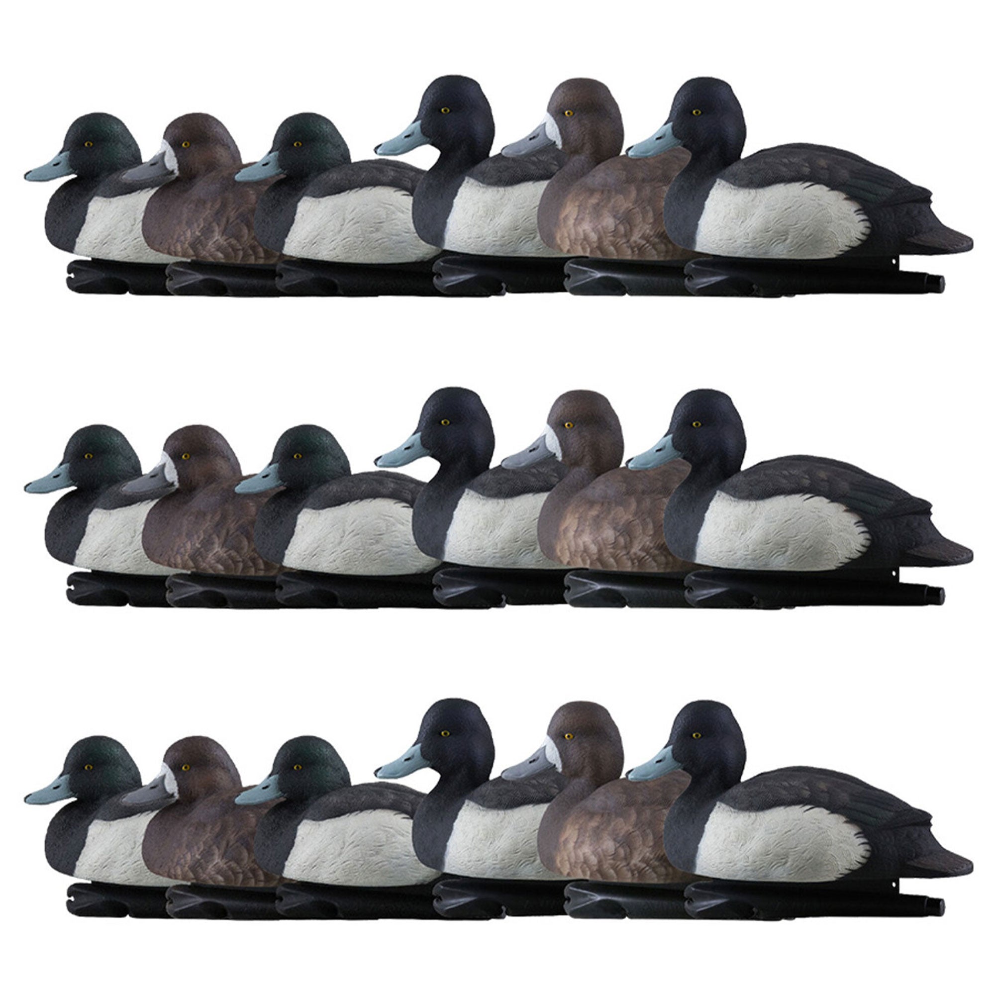 Avian X Topflight Blue Bills Duck Decoys with Weight Forward Swim Keel, 18 Pack