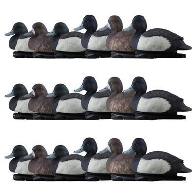 Avian X Topflight Blue Bills Duck Decoys with Weight Forward Swim Keel, 18 Pack