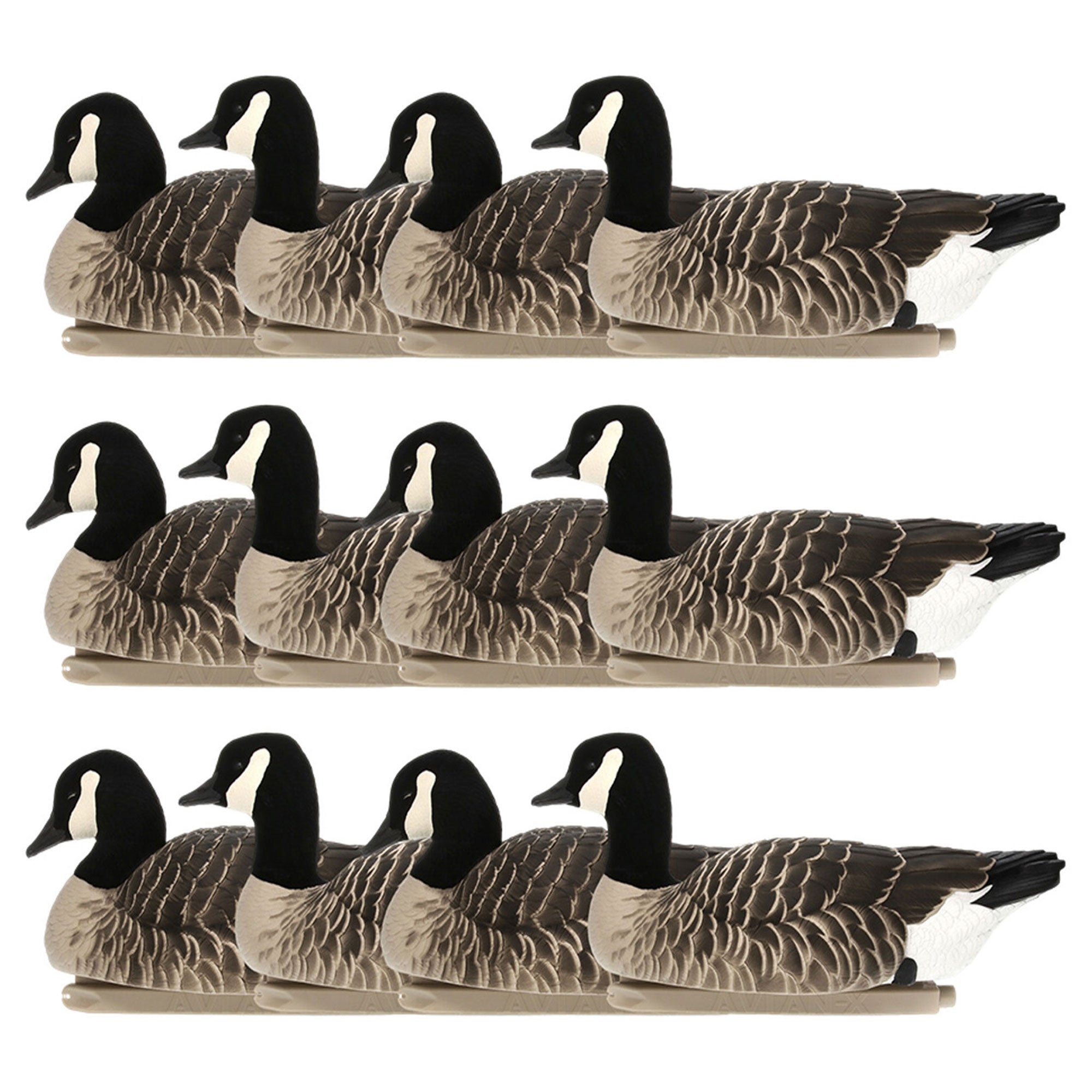 Avian X Topflight Lessers Floating Goose Decoys for Outdoor Hunting, 12 Pack
