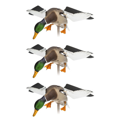 Avian X PowerFlight Smart Motion Mallard Spinning Weatherproof Decoy, 3 Pack