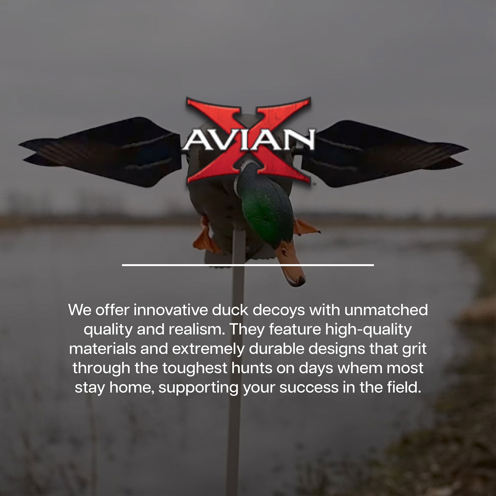 Avian X PowerFlight Smart Motion Mallard Spinning Weatherproof Decoy, 3 Pack