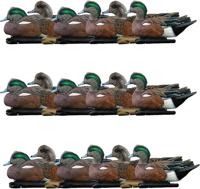 Avian X Topflight Wigeons, Rugged Realistic Floating Decoys, 18 Pack, Multicolor