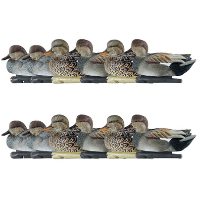 Avian X Topflight Gadwall Decoys Realistic Gray Ducks, Set of 12, Multicolor