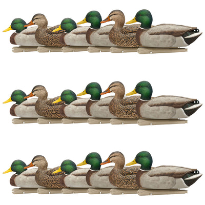 Avian X Top Flight Open Water Mallards Decoys, Ultra Realistic Floating, 18 Pack