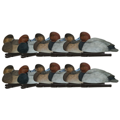 Avian X Topflight Redheads Realistic Decoys w/ Weight Forward Swim Keel, 12 Pack