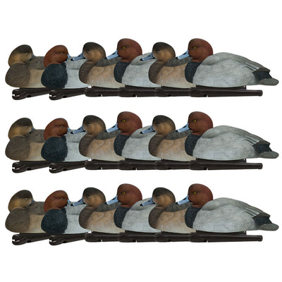 Avian X Topflight Redheads Realistic Decoys w/ Weight Forward Swim Keel, 18 Pack